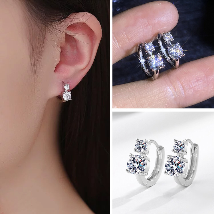 Easter Promotion – Octavia Moissanite Hoop Earrings – Get Any Two Pairs for Just ₱1,099  – -One Year Warranty, GRA Certified - Comes with a Free Jewelry Box