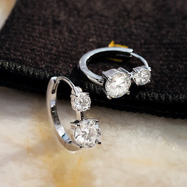 Easter Promotion – Octavia Moissanite Hoop Earrings – Get Any Two Pairs for Just ₱1,099  – -One Year Warranty, GRA Certified - Comes with a Free Jewelry Box