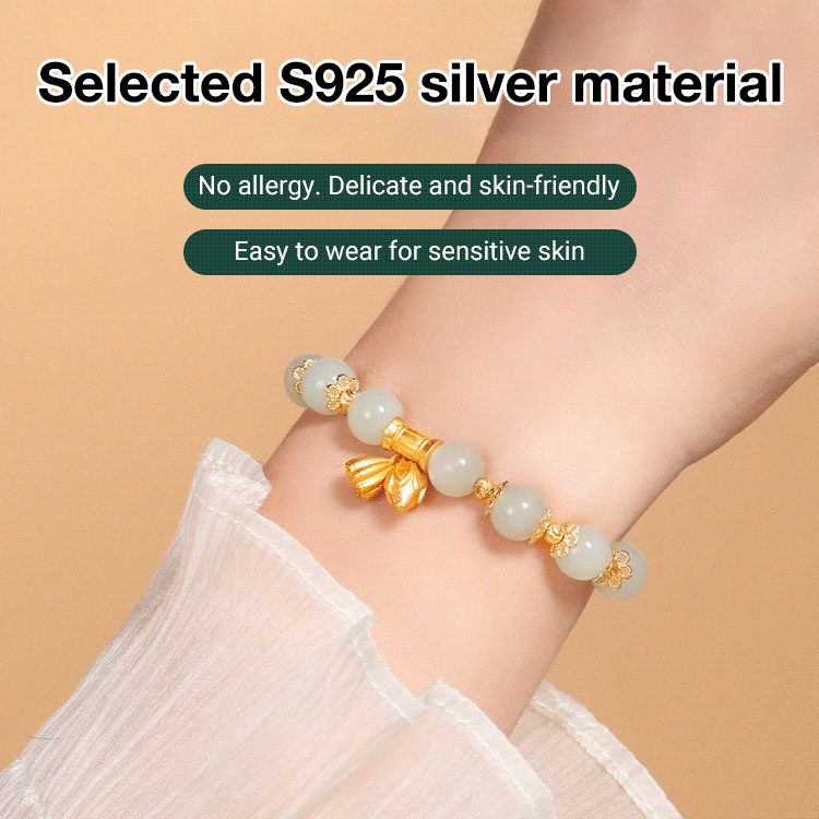 Easter Carnival Sale - Happy Two Worlds Lotus Pod Bracelet - Bring You Happiness and Health