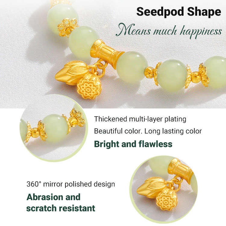 Easter Carnival Sale - Happy Two Worlds Lotus Pod Bracelet - Bring You Happiness and Health