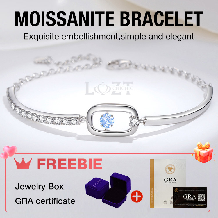 99 Super sale- Swarovski same style Sparkling Dance moissanite bracelet-Free gift box. GRA Certified. Adjustable size	