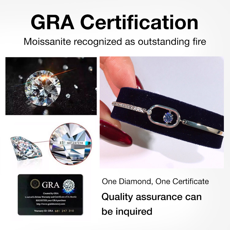 99 Super sale- Swarovski same style Sparkling Dance moissanite bracelet-Free gift box. GRA Certified. Adjustable size	