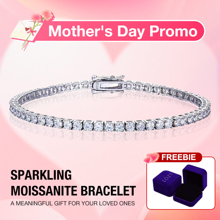 Mothers Day Promo - Sparkling Moissanite Bracelet with free jewelry box. Chain length 20cm. GRA Certified-Get ready to turn heads and radiate confidence