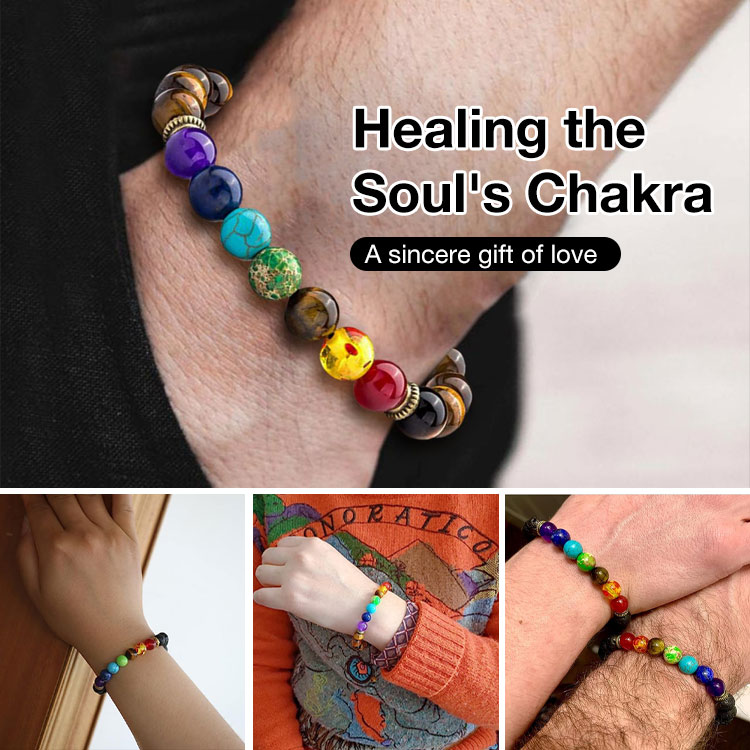 Tiger Eye 7 Chakra Bracelet