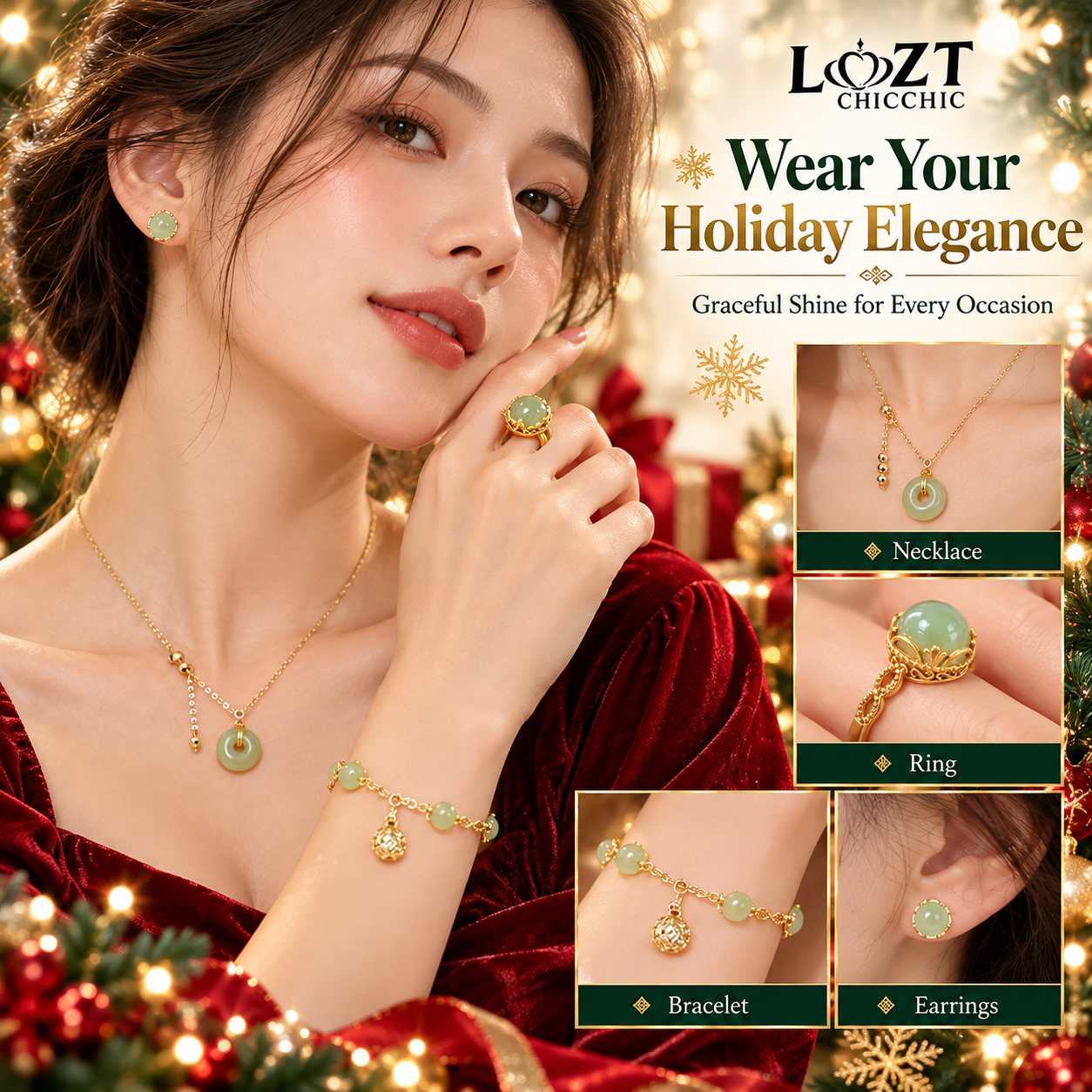 Mothers Day Heritage Collection - Premium Healing Hetian Jade Set - Attracts Swerte and Peace