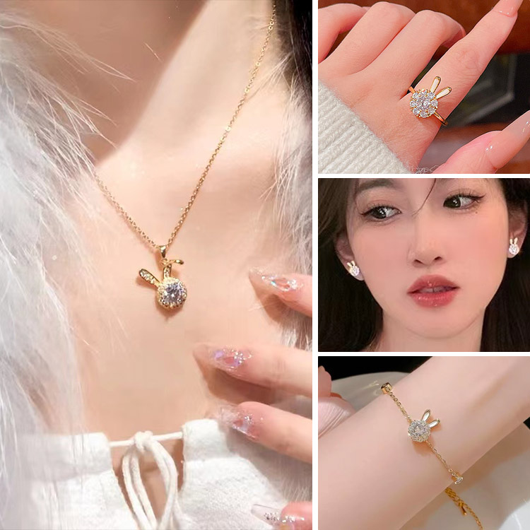 Swivel Zircon Rabbit Jewelry-The best gift to the most beautiful self