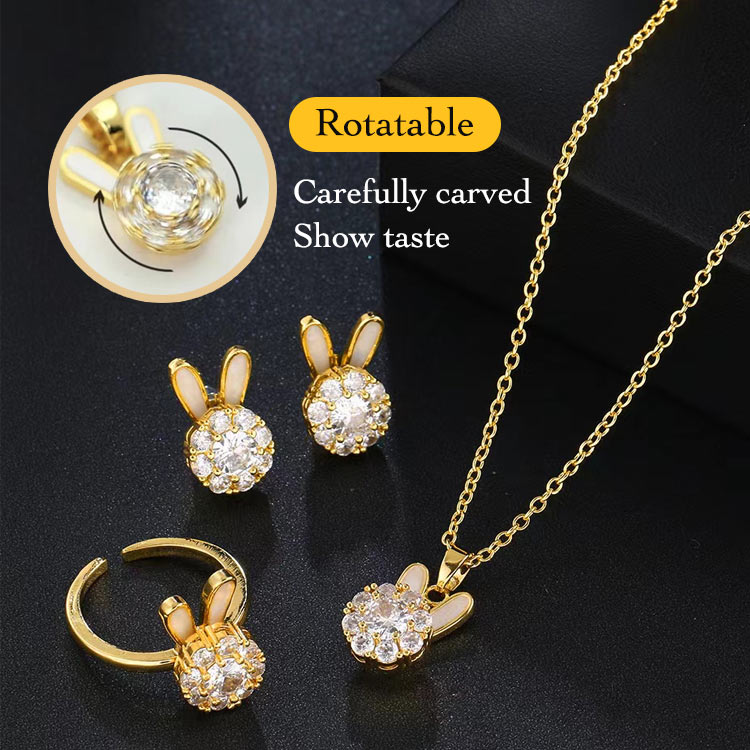 Swivel Zircon Rabbit Jewelry-The best gift to the most beautiful self