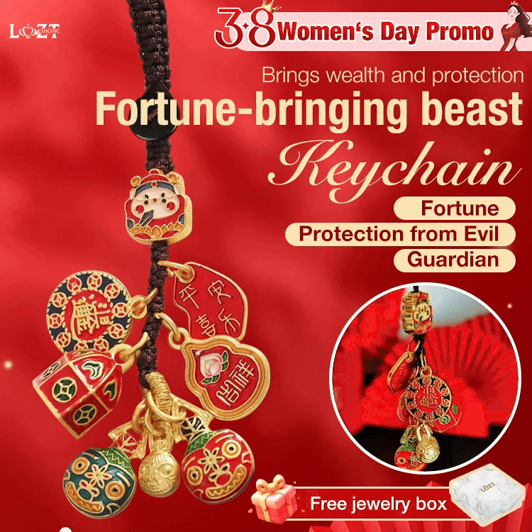 8-3 Womens Day Promo- Buy One Get One Free - Fortune-bringing beast keychain - Brings wealth and peace