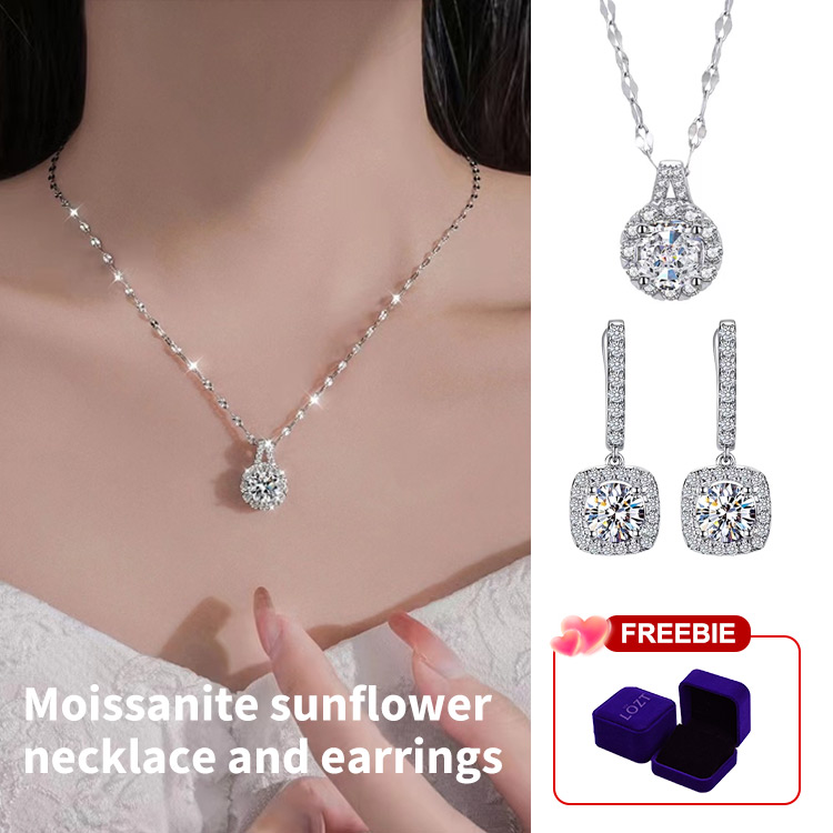 Pay day sale-Ultimate Shiny Sun Flower Full Diamond Jewelry-Give free jewelry box	